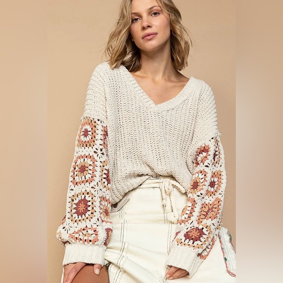 POL Sweater Chenille Crochet Small - Picture 8 of 13